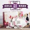 Chongshang Set de Regalo Chino Creativo Lujo Ligero Cerámica Tazón Plato Cuchara Vajilla Set Regalo para Actividad Empresarial de Gama Alta Venta al por Mayor