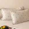 Fundas de Almohada Florales Pequeñas, un Par de Fundas de Almohada de Gasa de Algodón Puro 2026 Nuevas, Anti-Aceite para el Cabello, Funda Interior para Almohada 48X74