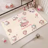 Tapete de chão de banheiro de desenho animado, tapete de pé absorvente de água para entrada de banheiro, tapete de vaso sanitário, tapete de banho antiderrapante
