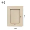 Moldura de Foto Retangular Oval Branca de Madeira Materiais DIY para Crianças Argila Leve Argila de Flocos de Neve de Pérola Acessórios