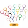 Chaveiro pintado colorido com corrente de quatro seções, argola plana de 30mm, disponível em várias cores, adequado para fazer enfeites de chaveiro e acessórios para bonecas