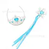 En stock Diadema de Princesa Corona de Frozen Varita Mágica Corona de Corona de Diamantes Electrochapados para Niños Traje de Cetro