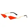 Nuevas Gafas de Sol de Moda Sin Marco para Mujer Tendencia Estilo Europeo y Americano Película de Color Cuadradas Pequeñas Gafas de Sol para Fotografía Callejera Gafas de Sol de Metal