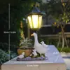 Jardín Creativo Transfronterizo Rana de Resina Luz Solar para Exteriores Estatua de Animal para Patio Adornos Luz Ambiental Luz para Césped