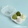 Ovo de Beleza 4 Cores Caixa com Conjunto de Pincéis para Pó Esponja de Maquiagem para Uso Úmido e Seco Conjunto de Ovos de Beleza