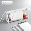 Bolsa de Exame Jerry Cor Vermelha da China para Estudantes do Vestibular Grande Capacidade Portátil Transparente Bolsa para Documentos