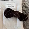Grampo de Cabelo Laço de Veludo com Bolinhas Grampo Elegante de Gipsofila Acessório de Cabelo Grampo Banana de Alto Padrão Outono e Inverno