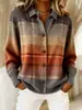 Cárdigan de Punto con Solapas Transfronterizo Europeo y Americano para Mujer, Ropa de Otoño e Invierno, Estilo Holgado Relajado, Suave y Esponjoso, Chaqueta Suéter Anti-pilling