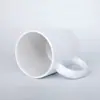 Tazas blancas para transferencia de calor, tazas recubiertas de 11 oz, tazas de cerámica nivel 1-2, tazas de agua personalizadas creativas DIY para sublimación, venta al por mayor