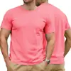Camiseta Informal Transpirable de Manga Corta Sólida con Estampado 3D para Hombre, Nuevo Estilo de Verano, Transfronteriza