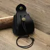 Bolsa de cordón de cuero de moda para tabaco, bolsa de tabaco portátil con diseño de hebilla, bolsa de tabaco de cuero suave