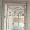 Coração de Menina Sonho Azul Cortina de Porta Cortina Divisória Quarto Cortina Suspensa Decorativa para Porta de Sala de Estar Acessórios Cortina Suspensa Feminina