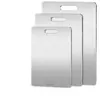 Tabla de Cortar de Acero Inoxidable 304 Transfronteriza Tabla de Cortar Engrosada a Prueba de Humedad Tabla de Cortar Extra Grande Tabla de Cortar Grande de Doble Cara para Cocina Casera