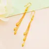 Coreano Moda Net Vermelho areia viva longa borla brincos meninas Coringa imitação de ouro orelha jóias atacado
