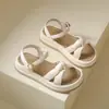 Sandalias de Suela Gruesa para Mujer, Nuevo Estilo de Verano, Sandalias de Playa de Suela Suave y Suela Gruesa, Sandalias de una Correa Estilo Hada para que las Mujeres las Usen con Faldas