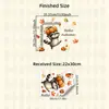 BRUP Adhesivo Estático de Mapache Lindo Temporada de Cosecha de Otoño Decoración de Vidrio para el Hogar Adhesivo para Ventana BR-JD7286C