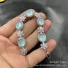 Producto de transmisión en vivo aprobado por influencers: Pulsera de ágata calcedonia súper hermosa que refleja la luz natural para mujer