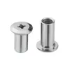Yisheng Hardware Tuerca de Unión Cruzada de Acero Niquelado para Llave Hexagonal Tuerca Plana Empalme Cruzado M6/M8