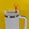 Tapón de Pajita de Silicona Dibujo Animado Animal Lindo 10mm Tapa Antipolvo para Pajita de Vaso de Agua Silicona de Grado Alimenticio Tapa de Pajita Universal