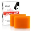 Comercio Exterior Transfronterizo Estilo Tk Europeo y Americano Jabón de Limpieza Corporal y Facial con Gránulos de Cúrcuma, Jabón de Ácido Kójico, Jabón Artesanal de Jengibre, Oem
