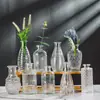 Estilo INS europeo al por mayor nuevo jarrón de cristal hidropónico botella de aromaterapia mini jarrón para sala de estar adorno de interior arreglo floral