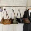 Bolso de Hombro Versátil de Moda Vintage para Mujer 2025 Invierno Nuevo Diseño Plegado Elegante Bolso de Mano Bolso de Hombro