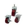 Rueda PU burdeos de 1.5 pulgadas 1 pulgada 1.25 pulgadas 2 pulgadas 2.5 pulgadas 3 pulgadas Rueda universal PU sin rodamiento resistencia al desgaste
