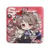 Cazador de demonios: Kimetsu No Yaiba Insignia de Lata de Cuero PU Personalizada con Licencia Oficial 58mm Insignia de Pecho Admite Imágenes Personalizadas