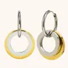 Pendientes de Diseño Elegante de Nicho Transfronterizos Europeos y Americanos Acero Inoxidable Chapado en Oro de 18 Quilates Pendientes de Estrella de Cinco Puntas para Mujer Gama Alta