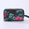 Bolso de Mano para Mujer Lienzo Artístico Billetera Larga de Tres Capas Bolso de Mano para Mujer Gran Capacidad Portallaves Monedero Casual Bolso para Teléfono Móvil