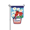 Bandera de Jardín del Día de la Independencia Transfronteriza Fiesta Festiva de EE. UU. Decoración de Escena de Patio Bandera de Doble Cara Personalización