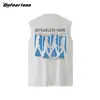Befearless Camiseta de Manga Corta con Personaje de Banda Lavada Retro Vintage Americana Unisex Moderna sin Mangas Holgada