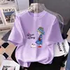 Camiseta de Manga Curta para Meninas 2026 Verão Nova Moda Estilosa para Meninas Mais Velhas Roupas de Verão Infantis Top