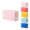 Bolsa de maquillaje de PU estilo coreano, portátil, moderna, linda bolsa de tocador de mano para mujer, bolsa de almacenamiento impermeable