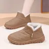 Invierno 2026 Nuevo Estilo Transfronterizo Suela Gruesa Impermeables Zapatos de Algodón para Mujer Cómodos Casuales Con Felpa Acolchados Cálidos Botas de Nieve para Madre