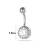 Henson Clássico Aço Inoxidável Barra com Zircônia Incrustada de Cobre Forma de Cobra Coração Forma de Flor Joia para Piercing no Umbigo