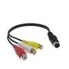 Adaptador S-Video revolución loto 3RCA amarillo rojo blanco terminal S de 4 pines a AV macho y hembra línea de conversión de audio y video