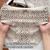 Otoño e invierno estampado de leopardo talla grande para mujer sexy algodón puro 2025 nuevo algodón perchado cintura media bragas triangulares para mujer sin costuras