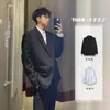 Moda Outono e Primavera Harajuku Literário Simples Conjunto Temperamento Preguiçoso Ins Novo Versátil Blazer Moda