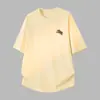 Camiseta Masculina de Verão Manga Curta 260g Algodão Puro Estilo Americano com Estampa Graffiti da Moda Camiseta 100% Algodão