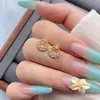 Brincos Mini de Zircônia de Luxo Acessível Francês para Mulheres Brincos Circulares de Nicho de Alta Qualidade Zircônia Microincrustada Acessórios de Celebridade da Internet para o Dia a Dia