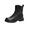 Botas Martin Retro con Estilo para Mujer 2026 Otoño Invierno Nuevas Británicas Suela Gruesa que Aumenta la Altura Moda Versátil Botines Cortos Cálidos con Felpa