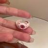 Divertido anillo de monstruo pequeño con gato negro, ojos grandes, dulce y genial, caricatura linda, anillo de pareja de novias, regalo, joyería