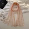 Bufanda de Encaje de Perlas de Princesa Elegante Nueva para Mujer Primavera y Otoño, Bufanda Delgada Hueca Dulce para Cuello Primavera y Verano