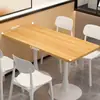 Juego de Mesa y Sillas Rectangulares de Lujo Ligero para Restaurantes de Comida Rápida, Mesas de Comedor Comerciales y Comedores