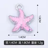 Serie Oceánica Colgante de Estrella de Mar con Lentejuelas DIY Accesorios Decorativos Lote Mixto Transfronterizo Venta al por Mayor Directa de Fábrica