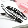 Pinza Bb Minimalista Negra para Mujer, Pinza de Guisante con Encaje de 6 cm, Pinza Negra Mate para Flequillo Lateral, Herramienta de Peinado para Recoger Cabello Suelto