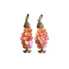 Brincos Vintage Rosa Escama de Peixe Usados, Venda Quente Transfronteiriça, Brincos de Design Único de Nicho, Brincos de Personalidade Exagerada