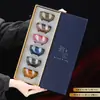 Horno Jun Taza de 6 Colores Taza Maestra de Cerámica Gran Capacidad Taza de Té Kung Fu Chino Taza de Té Jianzhan Cuenco de Té Taza Personal Set de Caja de Regalo