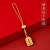 Colgante Llavero Grande de Arena de Cristal Dorado Seguro Portátil Dorado Colgante para Teléfono Móvil Accesorios Llave de Coche Joyería Regalo